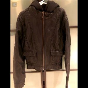 Boys Faux leather jacket size 7